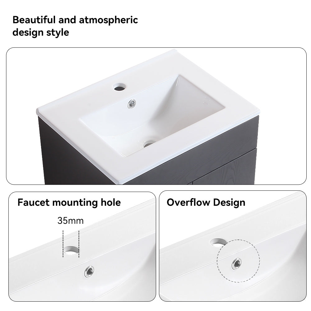 20 Inch Ceramic Sink White Ceramic