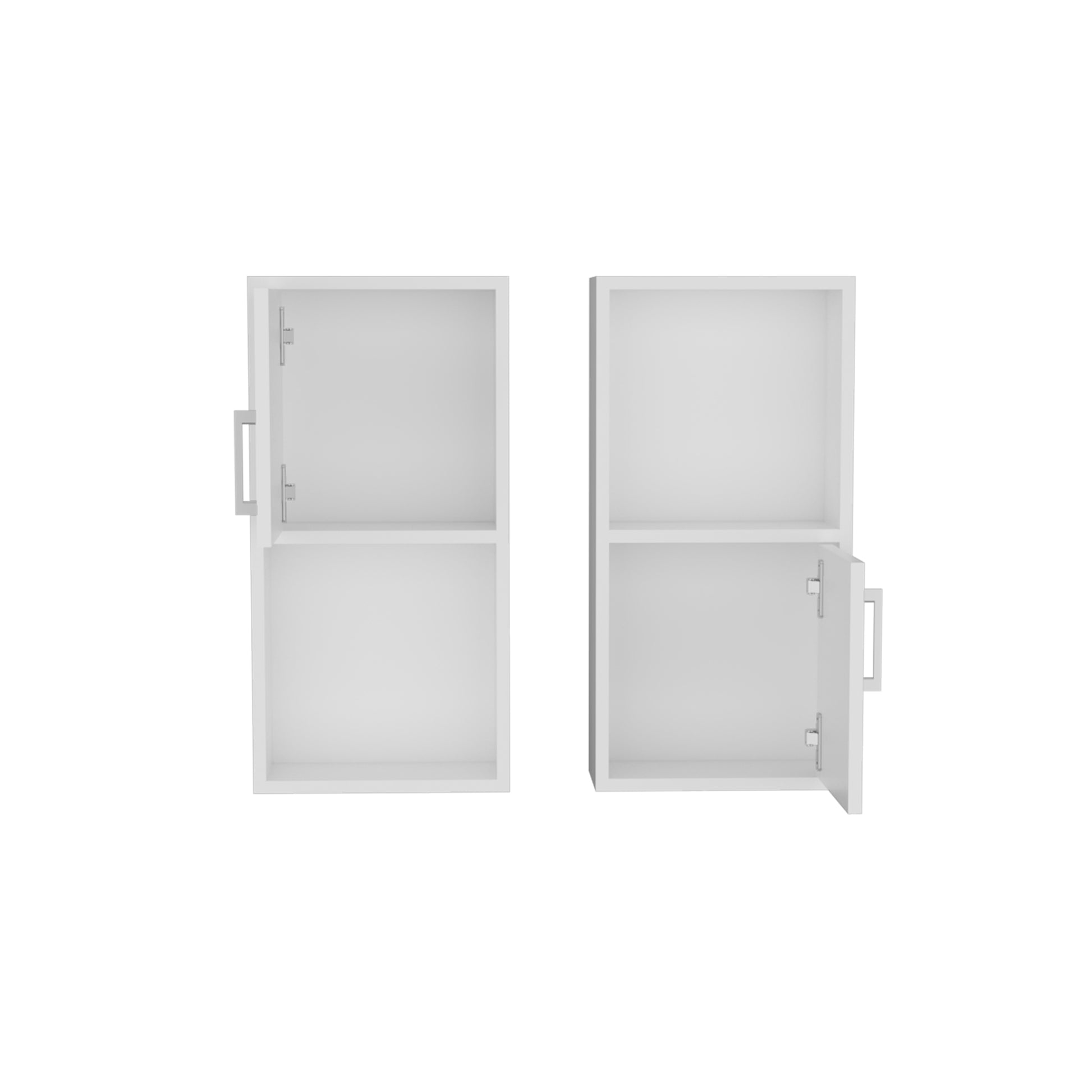 Wall Mounted Bathroom Medicine Cabinet Eak 24" Htwo Doors, Two Shelves,White White Solid Wood Mdf Engineered Wood