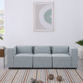 Modular Sofa Grayish Blue Chenille Fabric, Simple And Grand, The Seat And Back Is Very Soft. This Is Also A Knock Down Sofa Grayish Blue Chenille 3 Seat