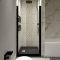 Shower Doors Matte Black Tempered Glass