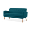 The Pacific Sofa Antique Blue Green Mid Century Modern Poplar Polyester 3 Seat