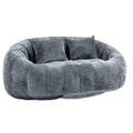 Coolmore Bean Bag Sofa Lazy Sofa Durable Comfort Lounger High Back Bean Bag Chair Couch For Adults And Kids, Indoor & Outdoor, Accent Floor Soft Lounge Chair Gray Chenille Gray Foam Chenille 2 Seat