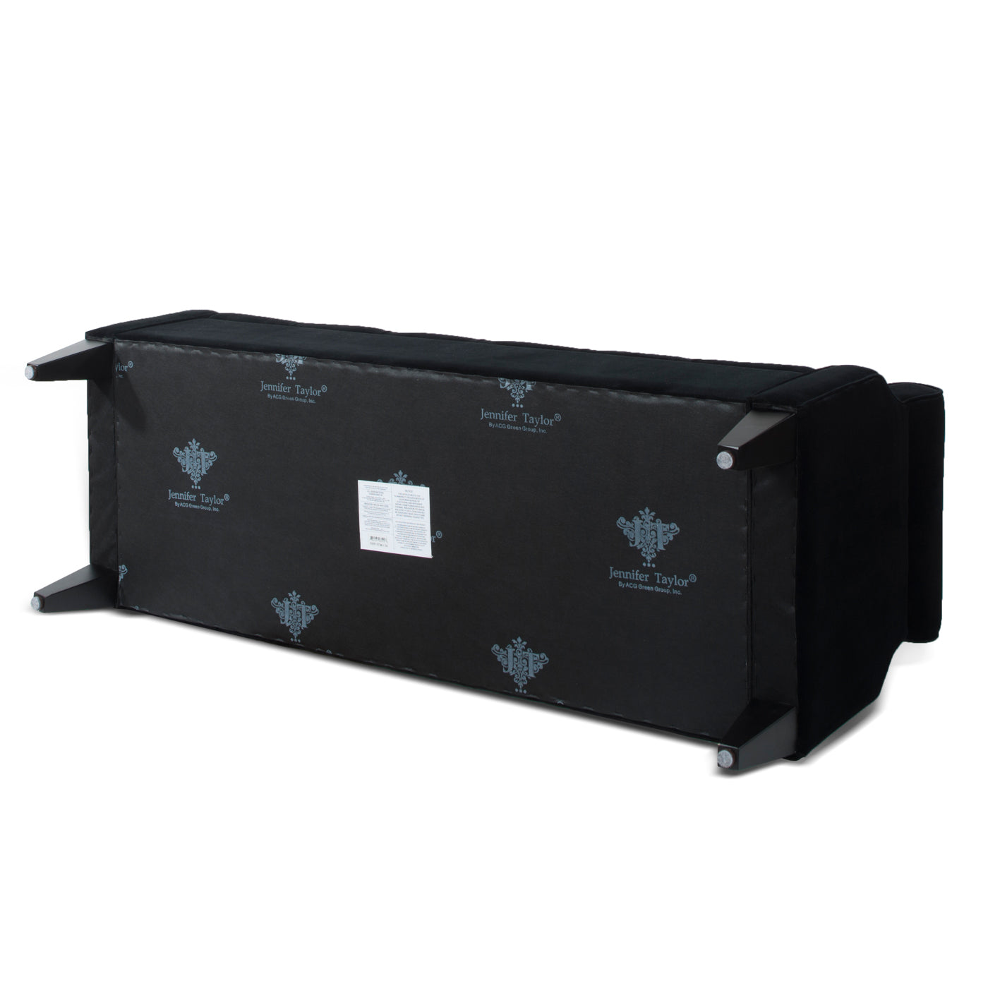 Jacqueline 57.5" Tufted Roll Arm Storage Bench, Anthracite Black Velvet Anthracite Foam Velvet