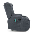 Massage Recliner Charcoal Fabric