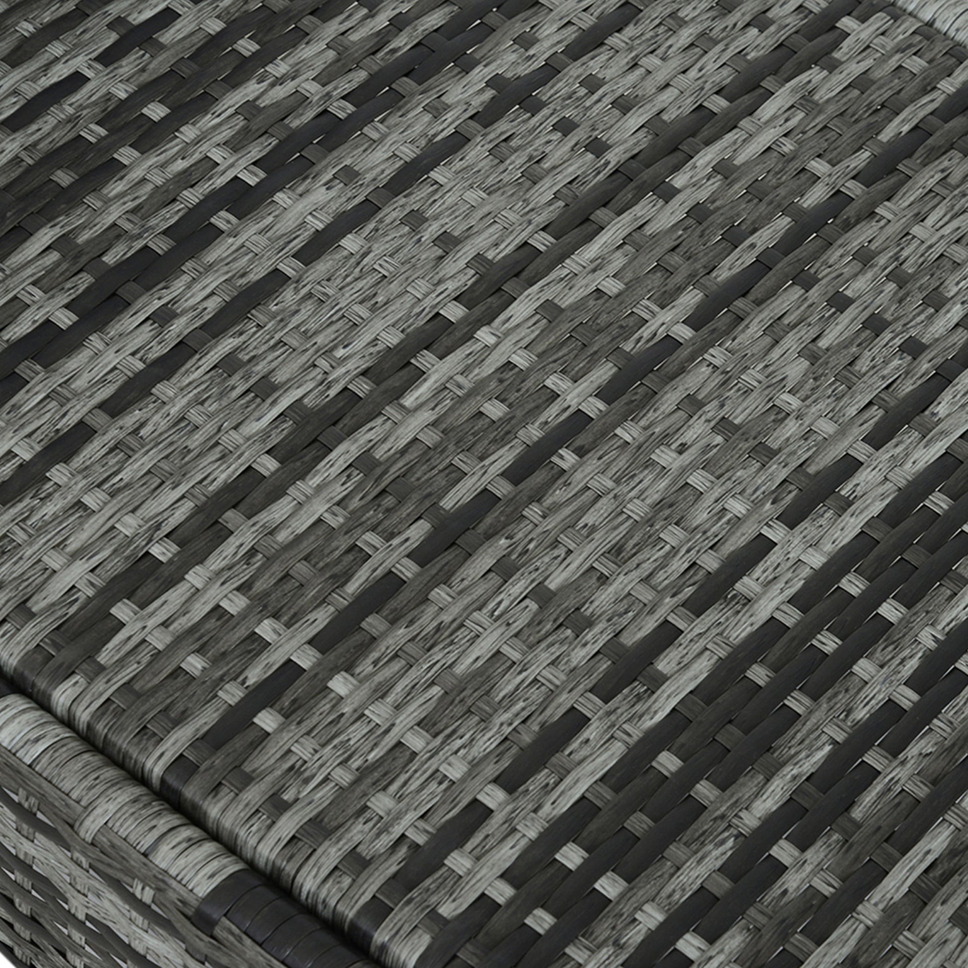 Outsunny Wicker Outdoor Chaise Lounge, 5 Level Adjustable Backrest Pe Rattan Pool Lounge Chair With Wheels, Cushion & Headrest, Mixed Gray And Gray Multicolor Rattan