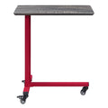 Red Accent Table And Wall Shelf Set Red Primary Living Space Contemporary Rectangular Wood Metal