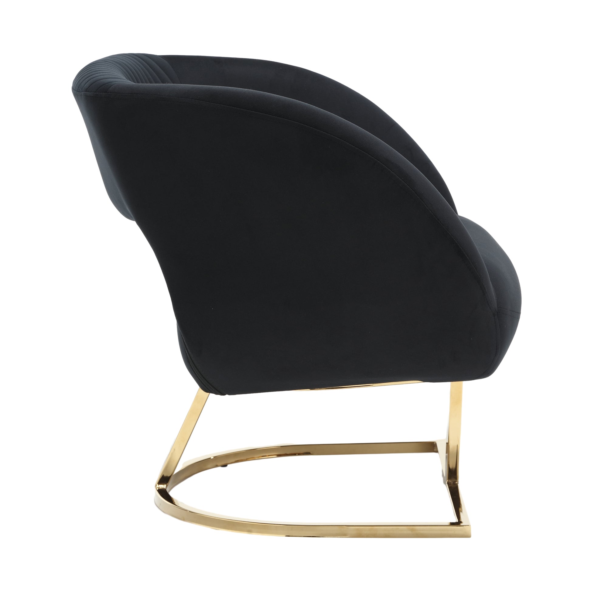 Coolmore Modern Chair With Velvet Fabric, Mid Century Chair With Wide Upholstered, Armchair For Living Room, Lounge, Bedroom Black Black Primary Living Space Foam Velvet