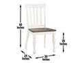 Joanna 5 Piece Dining Set Two Tone White Wood