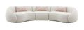 Sahara Sectional Sofa W 3 Pillows, Beige Boucle Lv03010 Beige Plywood 4 Seat