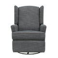 Hemingway Wingback Recliner In Dark Grey Dark Grey Fabric