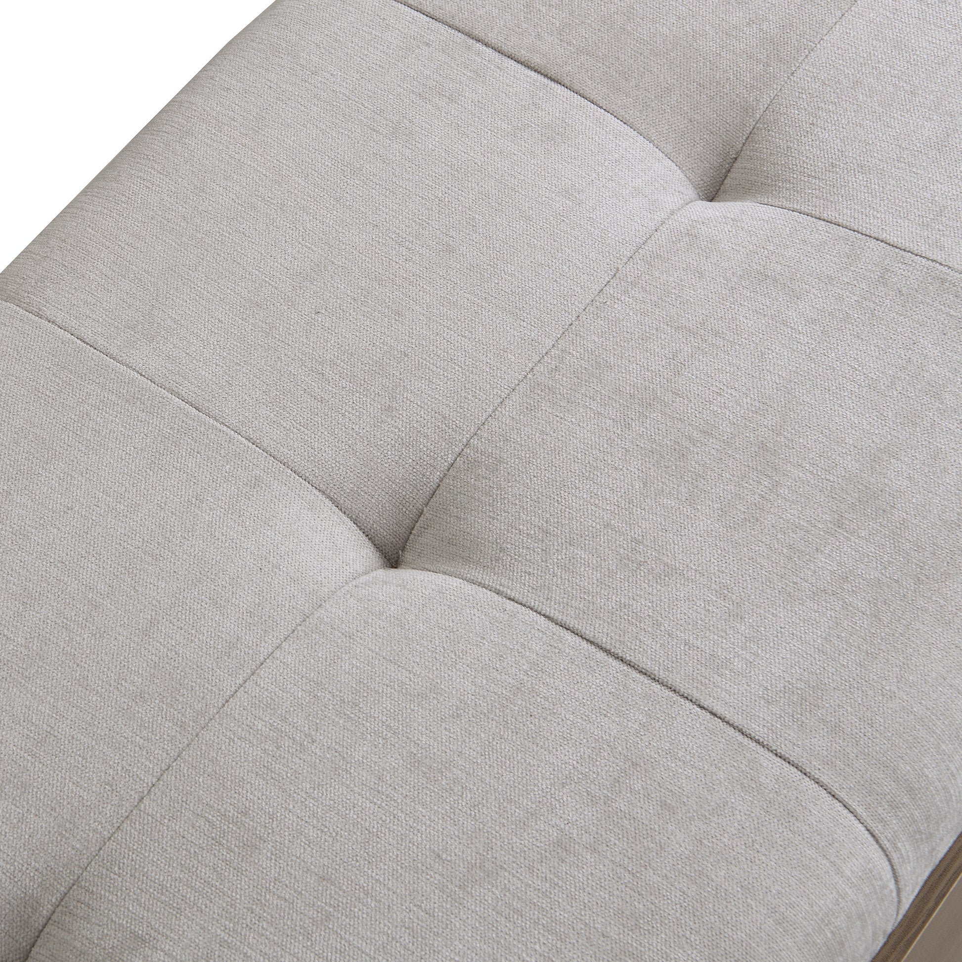 49" Shoe Storage Bench Entryway Shoe Cabinet Storage Ottoman With Padded Seat Cushion And Double Doors For Entryway, Hallway And Bedroom, Light Grey Cushioned Light Grey Chenille Solid Shoe Storage