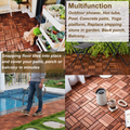 Acacia Wood Interlocking Deck Tiles Checker Pattern, 10Pcs 12