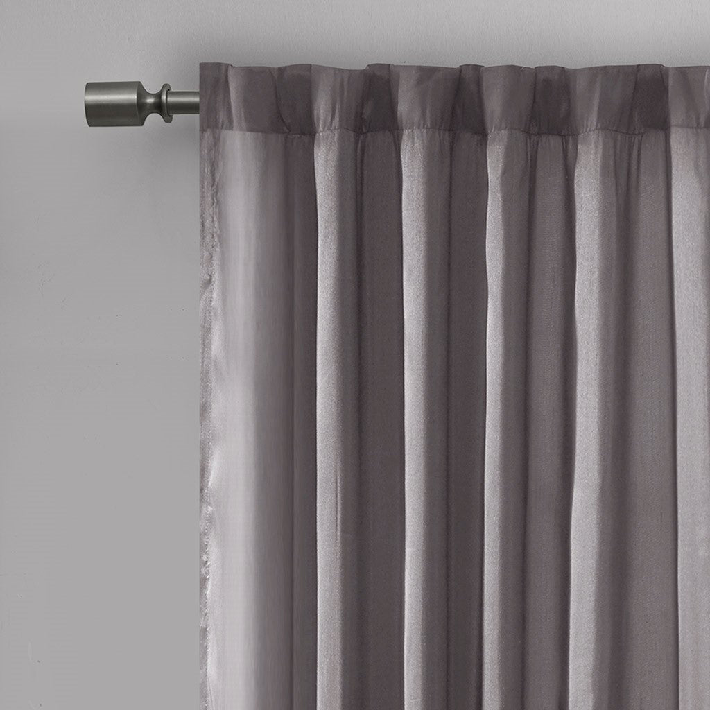 Curtain Panel Only 1 Pc Panel Grey Polyester