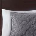3 Piece Velvet Quilt Set Grey King Cal King King Grey Cotton