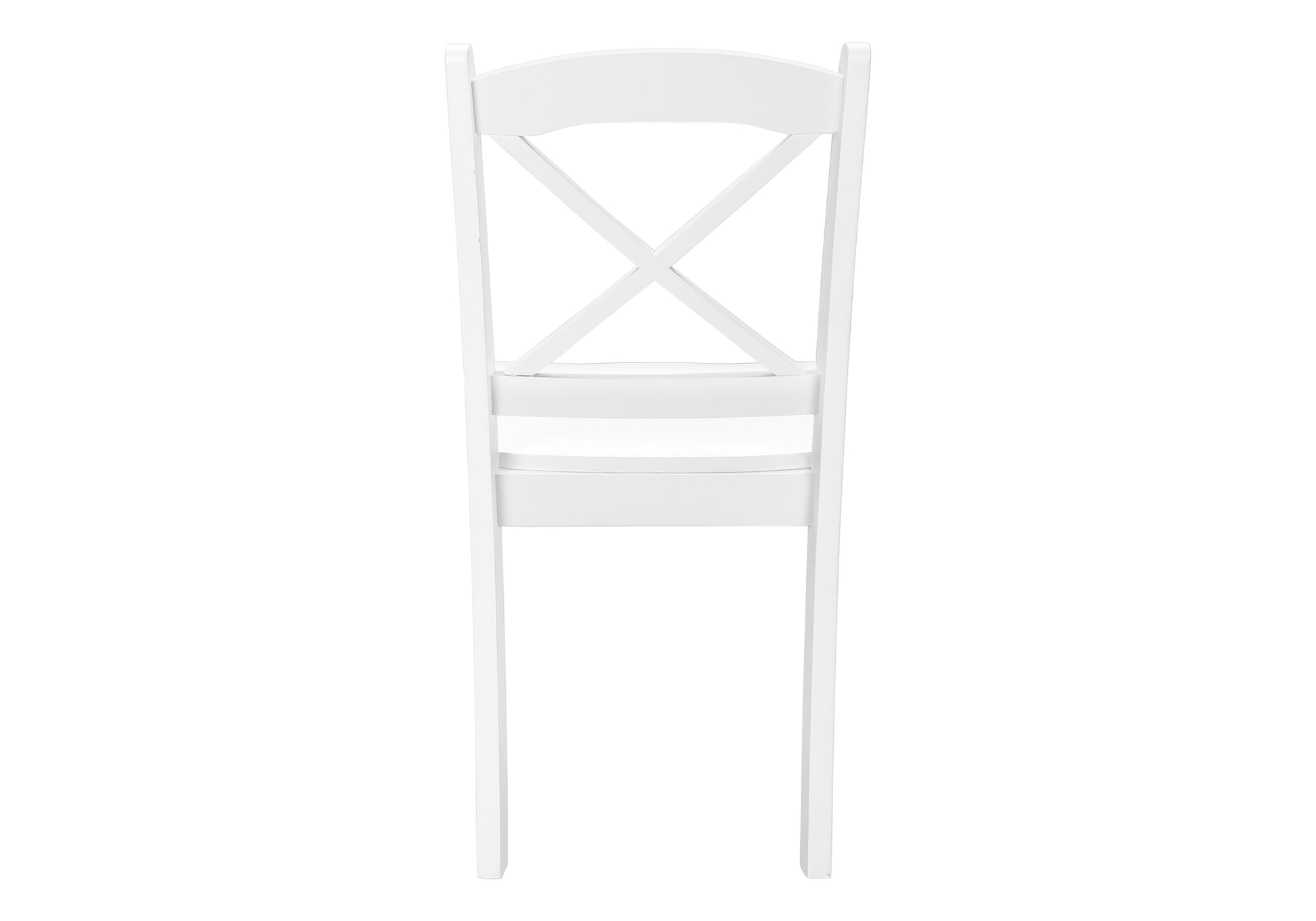 Dining Chair, Set Of 2, Side, Kitchen, Dining Room, White, Wood Legs, Transitional White Solid Wood