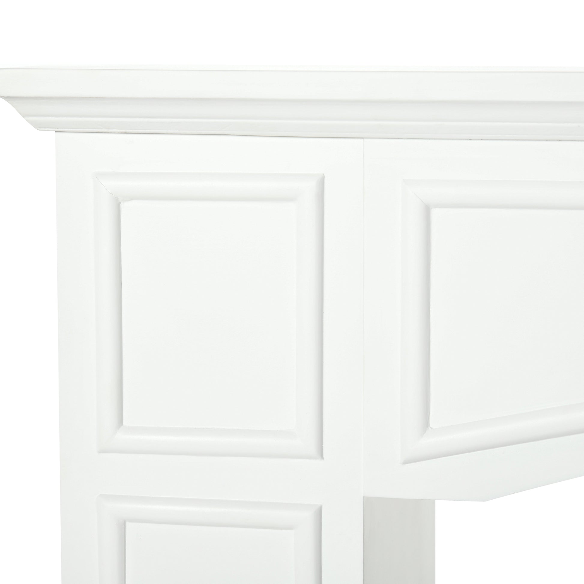 Homcom Modern Fireplace Mantel, Surround Mantels For Fireplace With Decorative Pattern Interior Width 29" White White Mdf