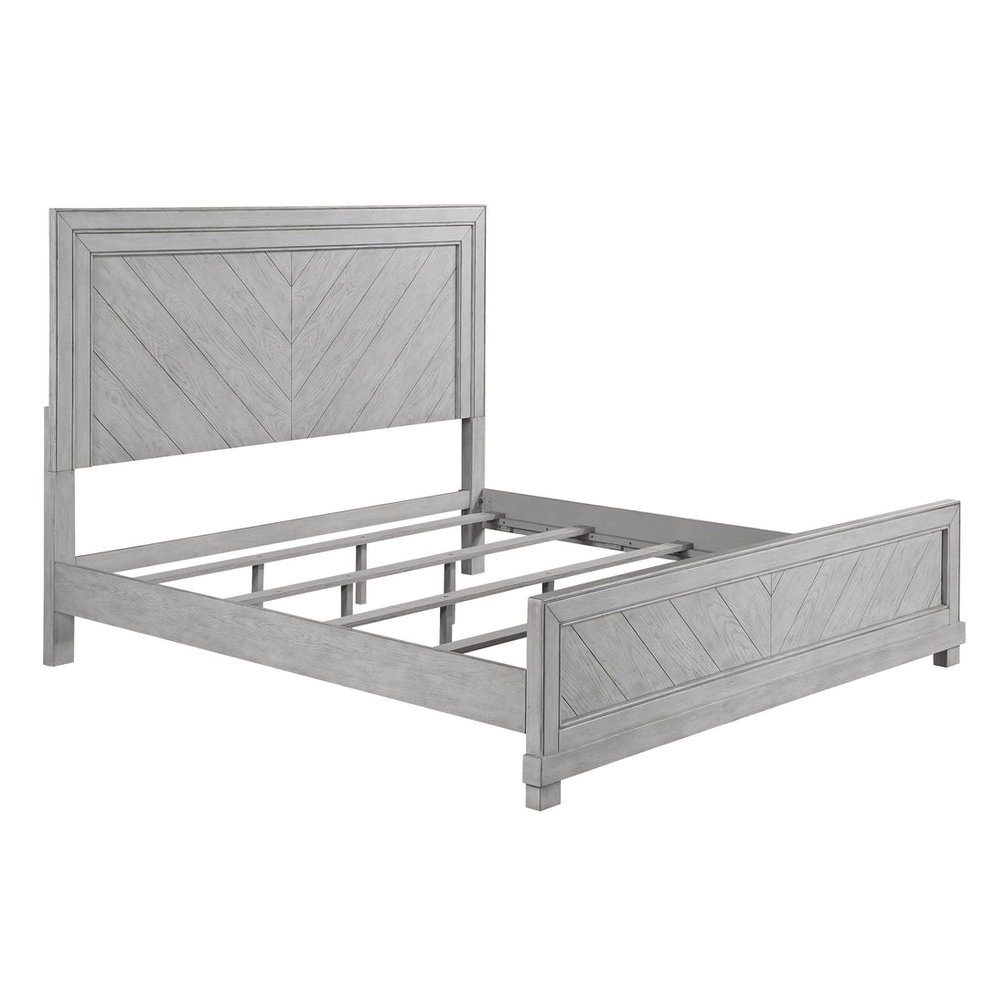 Montana King Bed Gray King Silver White Wood