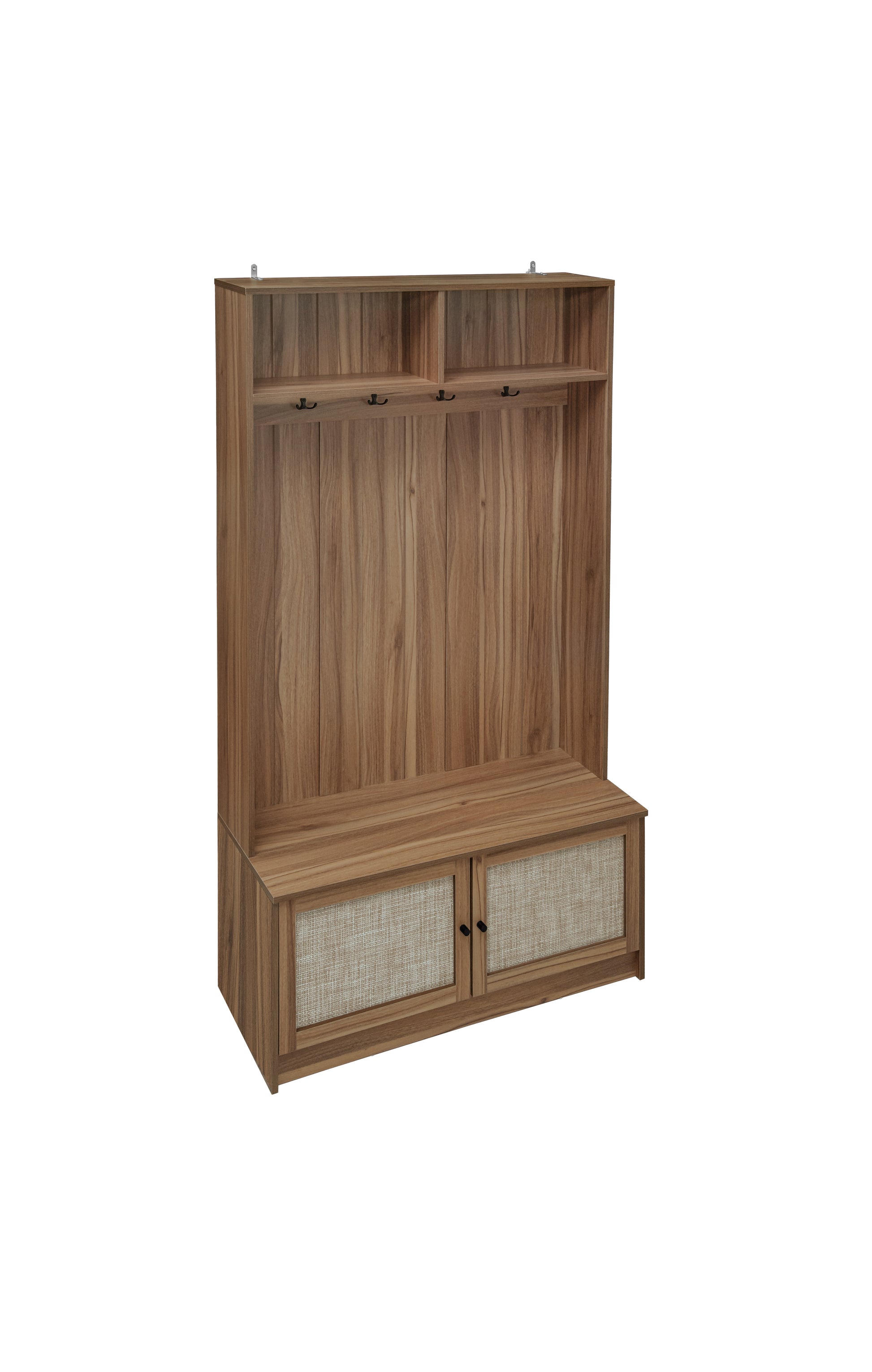 Closet, Suitable For Living Room, Entryway, Bedroom Walnut Mdf