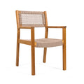 Braided Dining Chair Light Brown Light Brown,Teak Acacia Wood,Rope