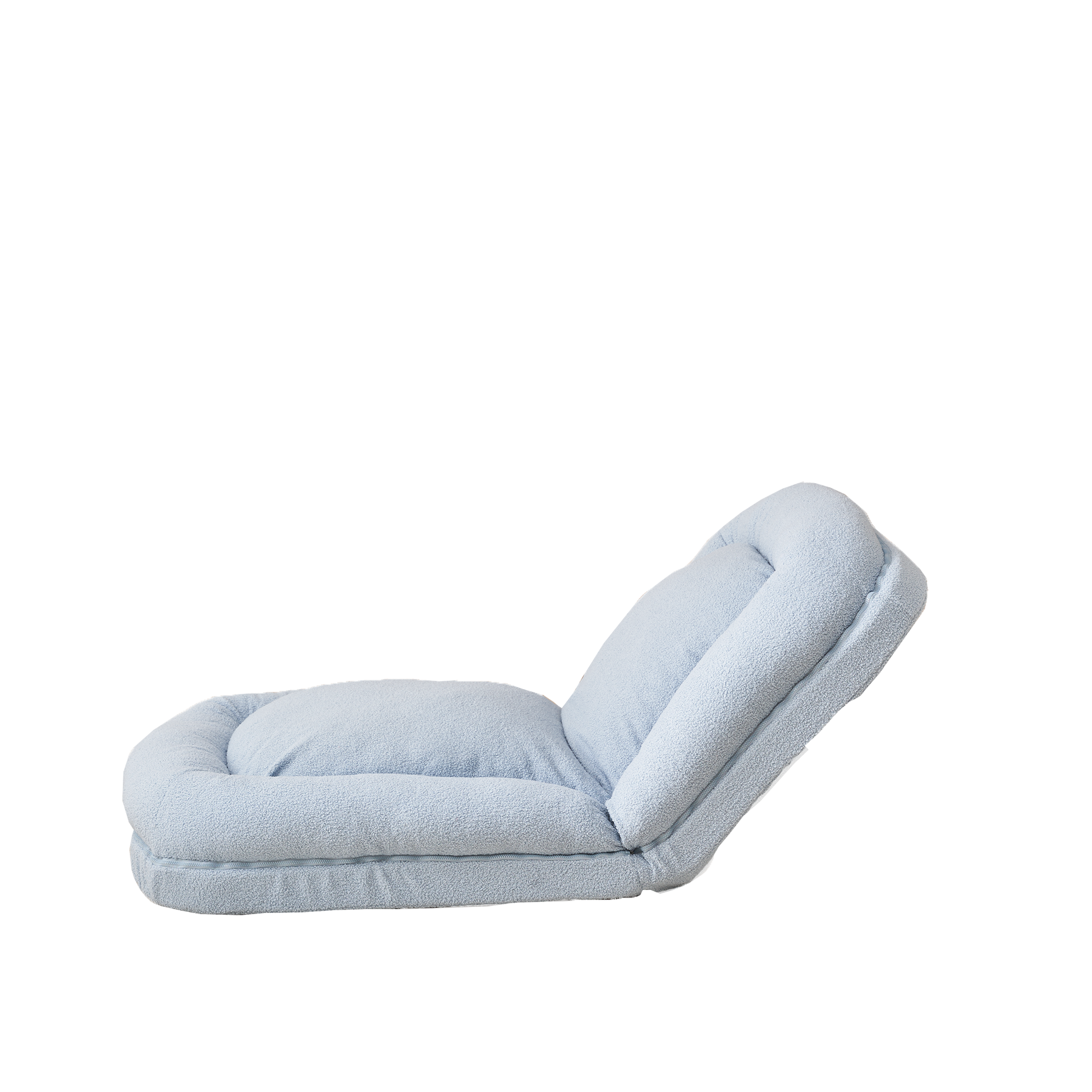 Triple Fold Down Sofa Bed,Blue Blue Metal Cotton Metal