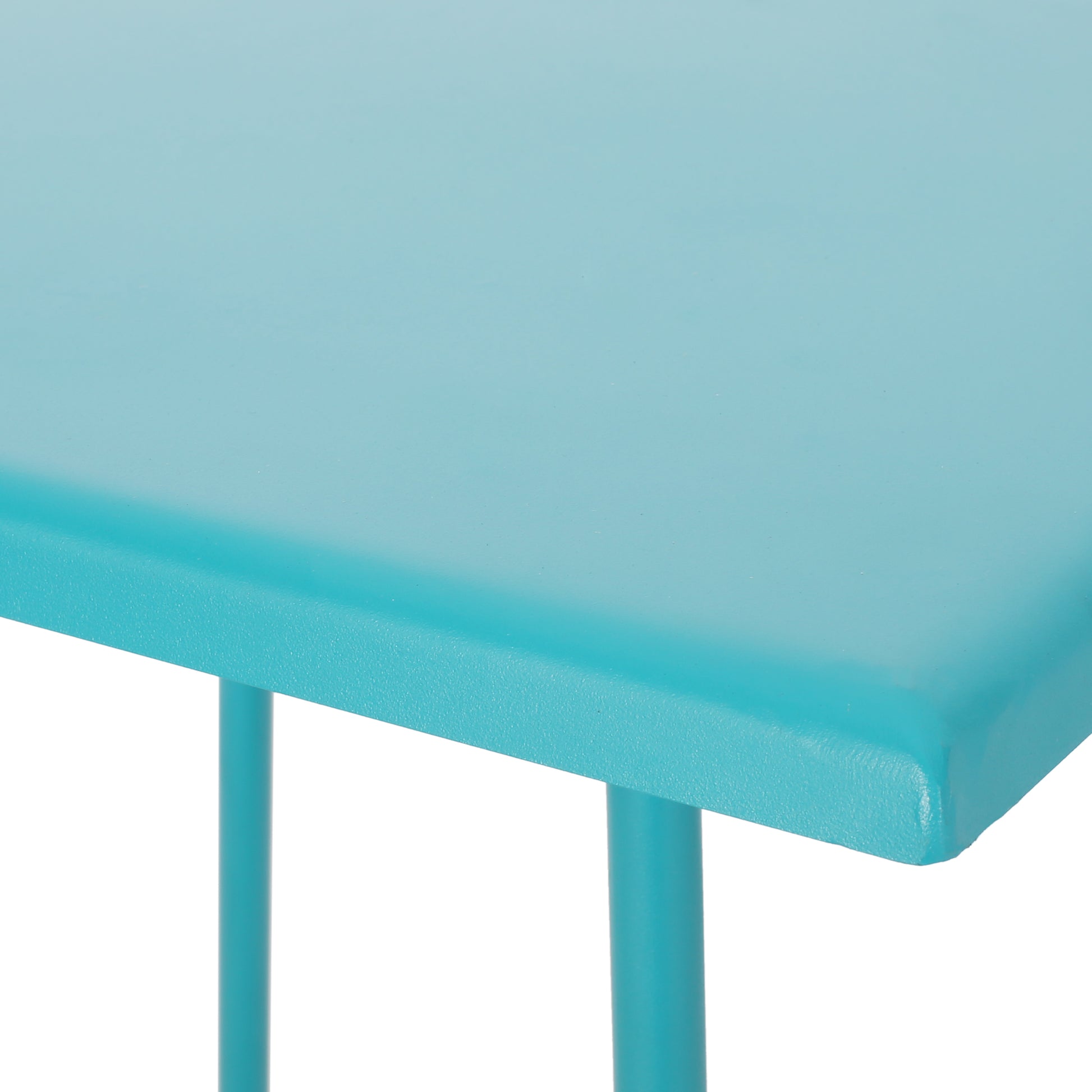 Alder 18" Side Table - Teal Iron