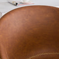 Adjustable Swivel Bar Stools, Mid Century Modern Pu Leather Upholstered Counter Height Bar Stool, Kitchen Island Barstools With Minimalism Style, 1 Chair 1Carton,Brown Brown Pu Mid Century Modern,Minimalist Bar Stools 1 Foam Pu Leather