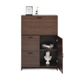 Desk Cabinet, With Storage Drawer & Shelves, Fold Up Desktop, Ideal For Home, Office, Dormitory, Small Spaces W31.49