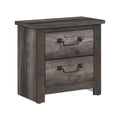 Gray Finish 2 Drawers Storage Nightstand 1Pc Wooden Furniture Traditional Design Bedside Cabinet Gray 2 Drawers Bedroom Wood