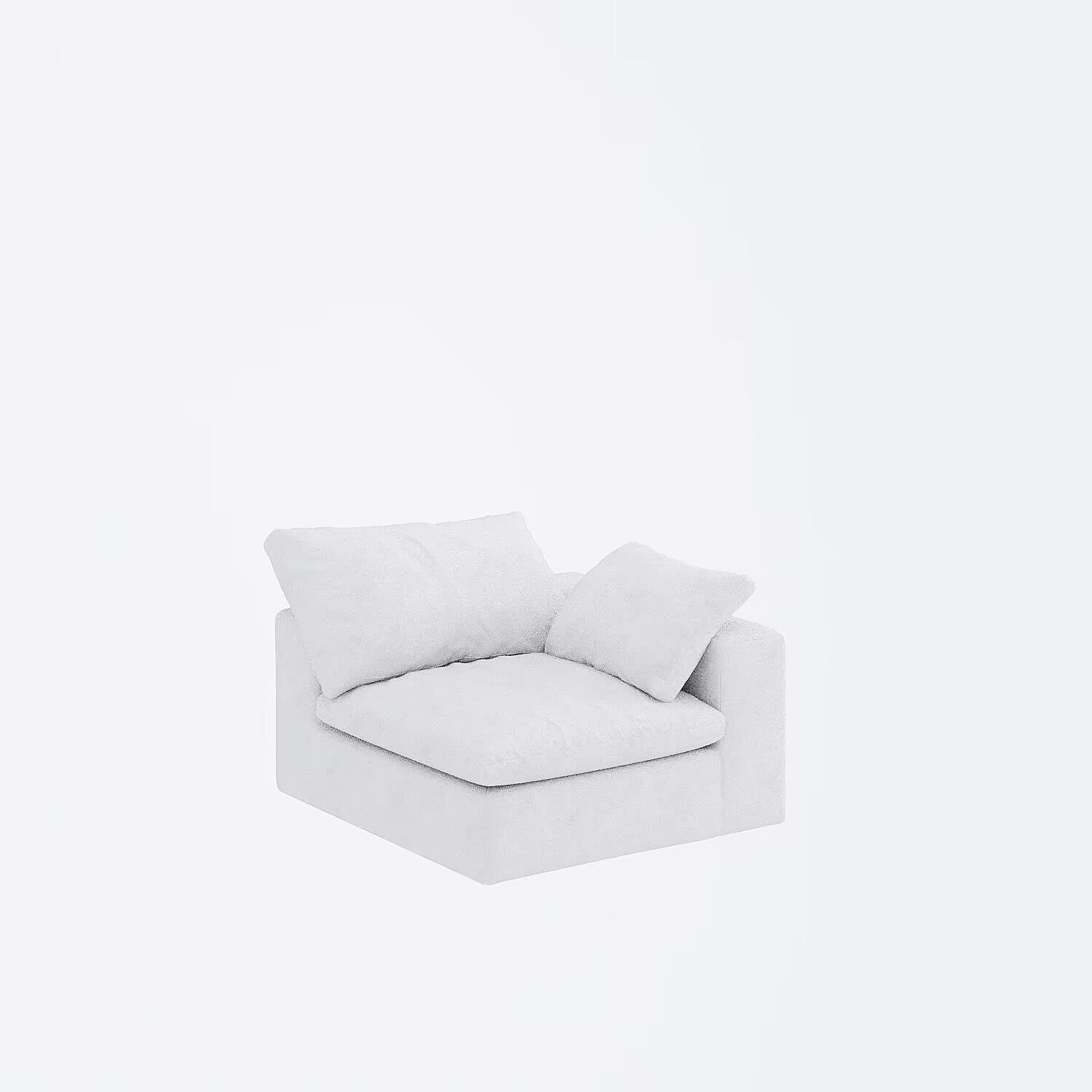 Modular Sectional Couch 80" Down Filled Modular Sectional Sofas For Living Room,Cushion Covers Removable Seater 2Seaters White Down Filling,Fabric 2 Seat