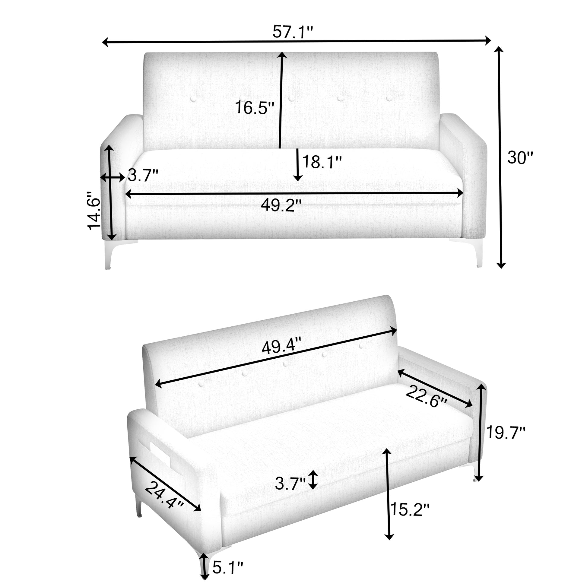 Multi Functional Storage Comfortable Double Sofa,Suitable For Living Room, Apartment, Home Office Green Fabric 2 Seat