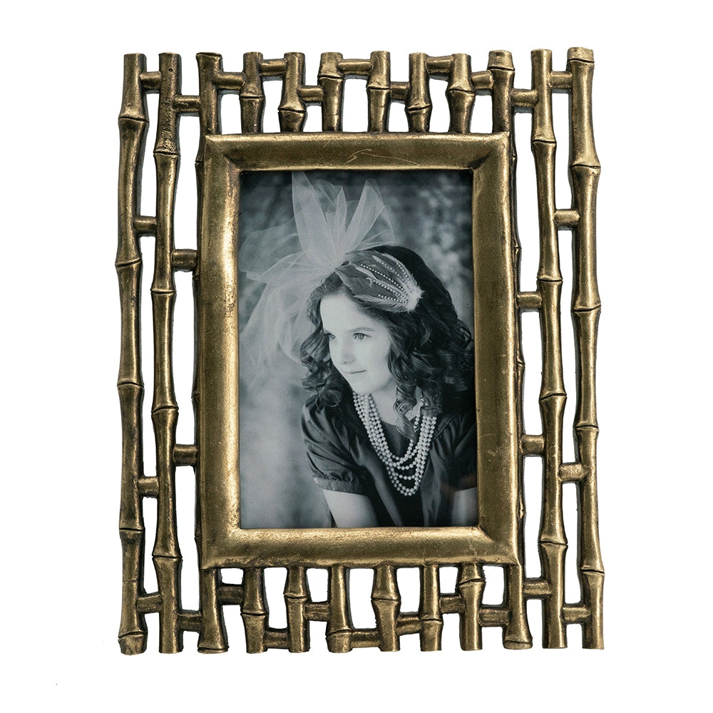 Set Of 2, 7.5X9.5" Gold Photo Frame, 4X6" Opening Gold Antique,Art Deco,Luxury,Retro,Vintage Resin