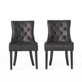 Cheney Dining Chair Kd Mp2 Set Of 2 Black Microfiber