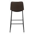 Office Chair, Bar Height, Standing, Computer Desk, Work, Brown Leather Look, Black Metal, Contemporary, Modern Brown Foam Polyurethane