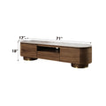 Willene Tv Stand W Ceramic Top, Ceramic Top & Walnut Finish Lv03158 Walnut 70 79 Inches Wood