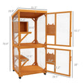 Pawhut Large Cat House With High Up Resting Box, 71