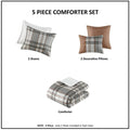 Plaid Comforter Set Full Multicolor Polyester