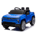 12V Kids Ride On Car W Parents Control,Licensed Chevrolet Silverado,Four Wheel Suspension,Led Lights,Bluetooth,Music,Usb,Mp3,Power Display,Speeds 1.86 3.11Mph For Kids Aged 2 5. Blue Plastic