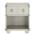 Grey 1 Drawer Nightstand Grey 2 Drawers Bedroom Rectangle Shelf Wood