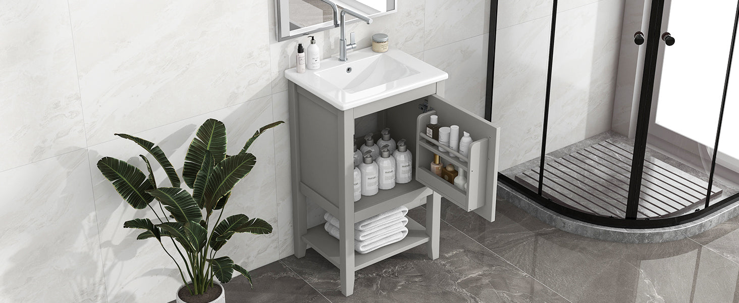 20" Bathroom Vanity With Sink, Bathroom Cabinet