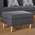 Ottoman Dark Gray Fabric
