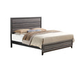 Mirage Grey Queen Bed Box Spring Required Queen Black Gray Wood Bedroom Casual Rubberwood Panel Rubber Wood