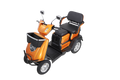 Heavy Duty 4 Wheel Mobility Scooters For Seniors & Adults 500Lbs Capacity Orange Abs Pc