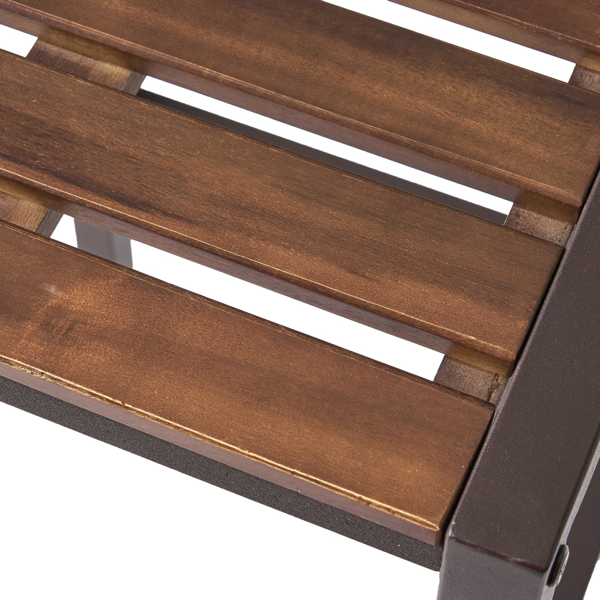 Milos Outdoor Acacia Wood Barstool Set Of 2 Dark Brown Acacia Wood