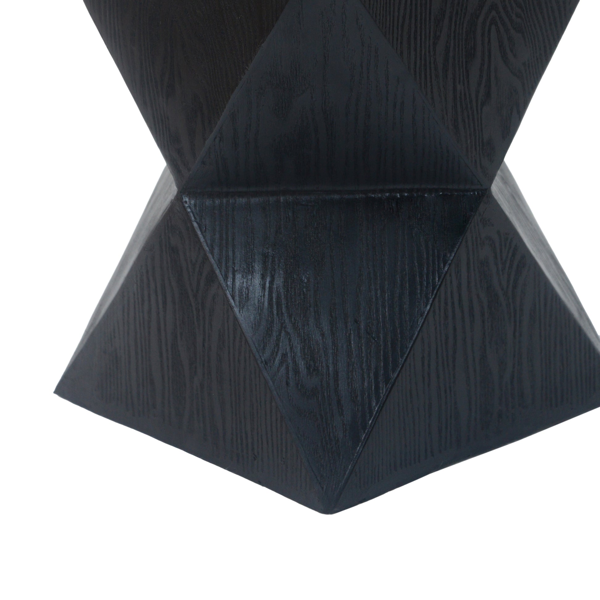 Prismatic Symmetry Side Table Black Concrete