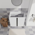 Soft Close Doors Bathroom Vanity,30 Inch For Small Bathroom Only Vanity ,No Sink White 2 Bathroom Freestanding Modern Plywood