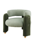 Accent Chair Green Fabric