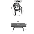 Cushions In Random Colors 5 Piece Set Of Cast Aluminum Patio Furniture With Cushions Yes Dining Set Black Seats 4 Rust Resistant Frame Water Resistant Cushion Garden & Outdoor Complete Patio Sets