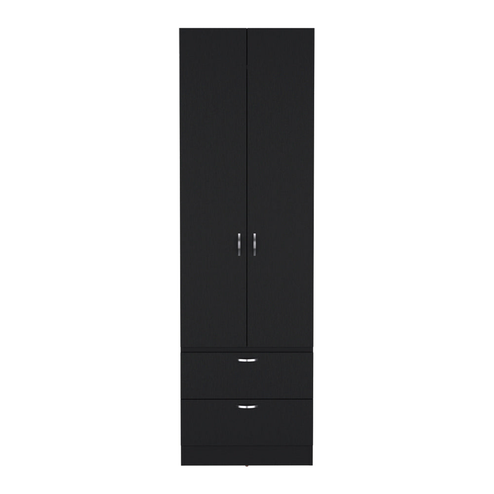 Armoire Marlton, Bedroom, Black Black Particle Board Engineered Wood