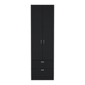 Armoire Marlton, Bedroom, Black Black Particle Board Engineered Wood