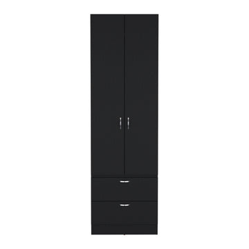 Armoire Marlton, Bedroom, Black Black Particle Board Engineered Wood